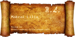 Makrai Lilla névjegykártya