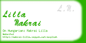 lilla makrai business card
